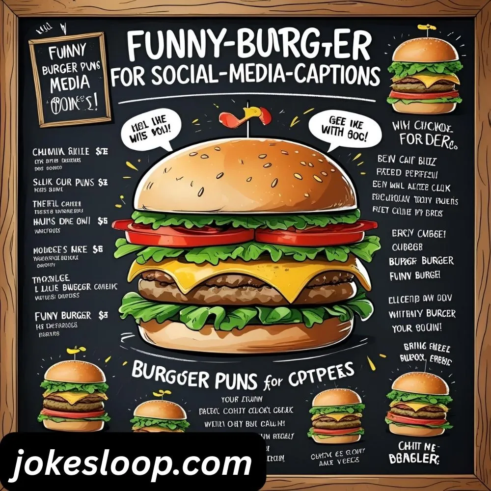 Funny Burger Puns for Social Media Captions