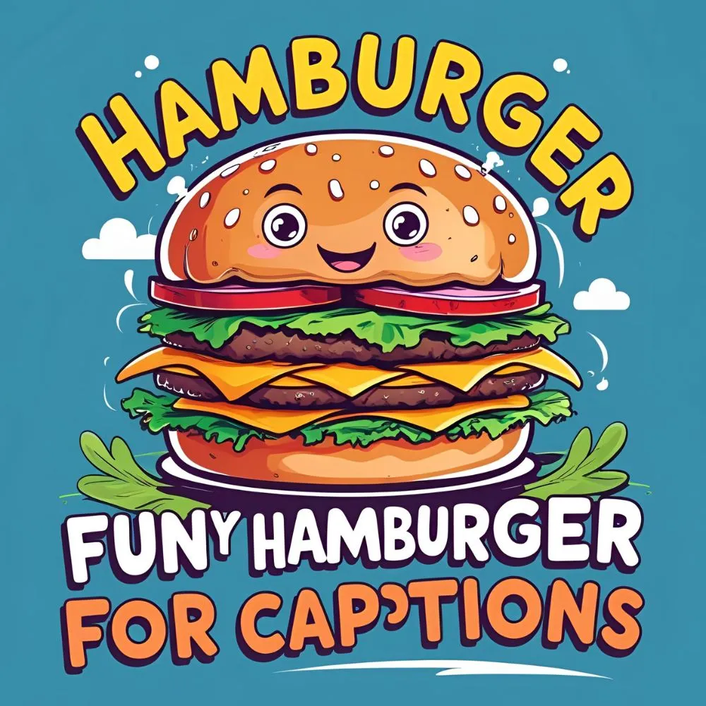 “funny hamburger puns for captions”