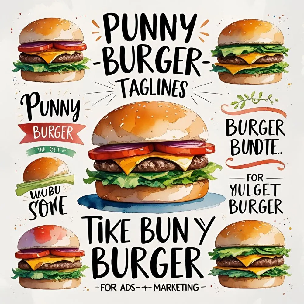 Punny Burger Taglines for Ads & Marketing