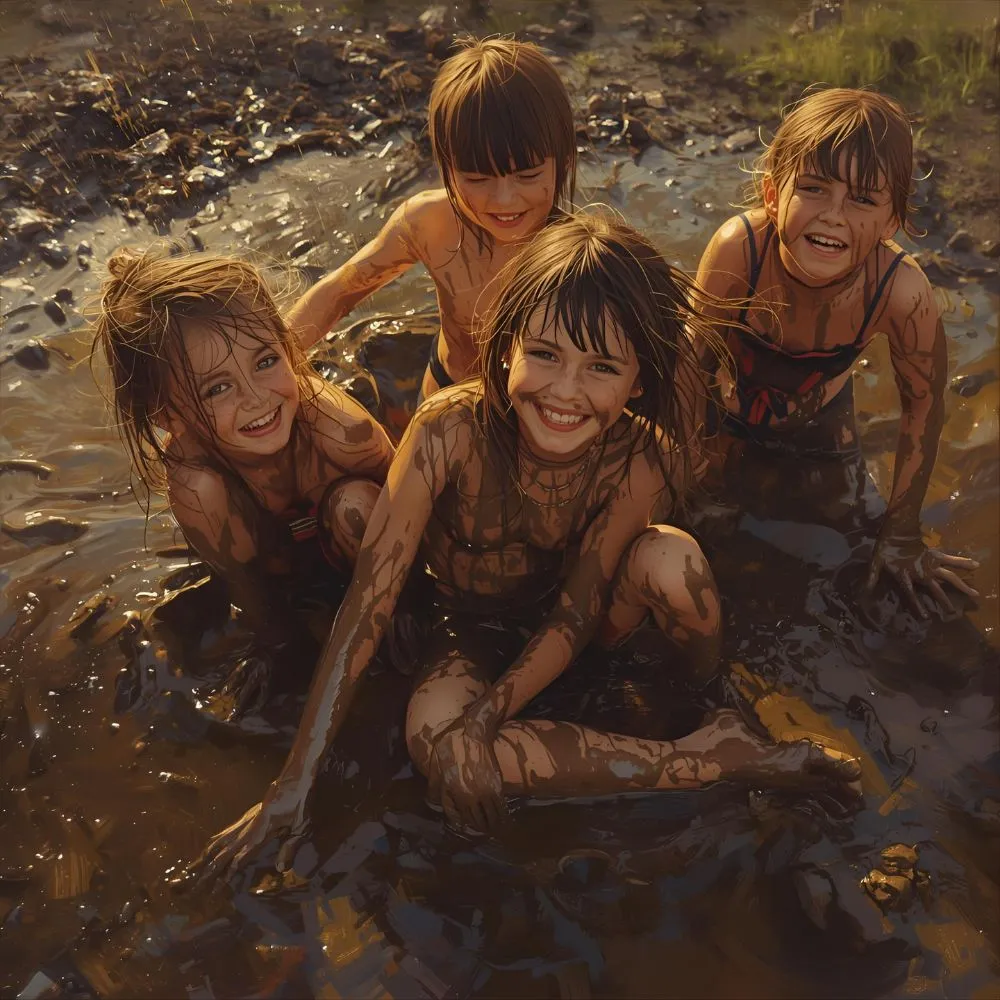 Messy Childhood Mud Puns