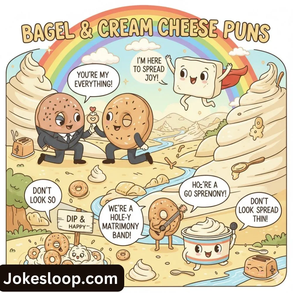 Bagel & Cream Cheese Puns