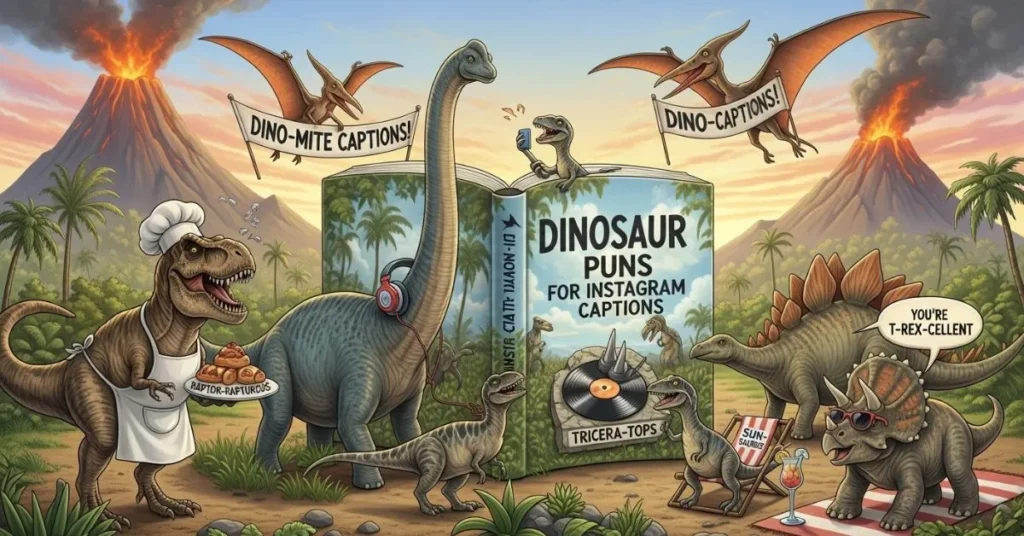 Dinosaur Puns for Instagram Captions