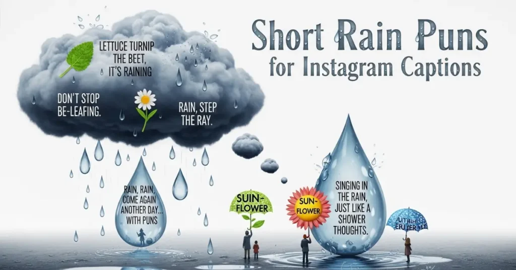 Short Rain Puns for Instagram Captions