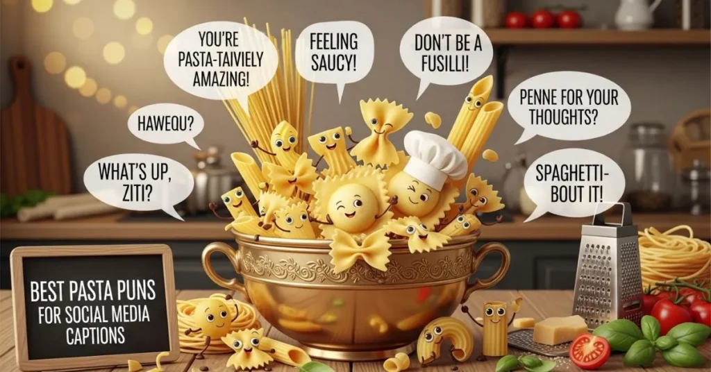 Best Pasta Puns for Social Media Captions