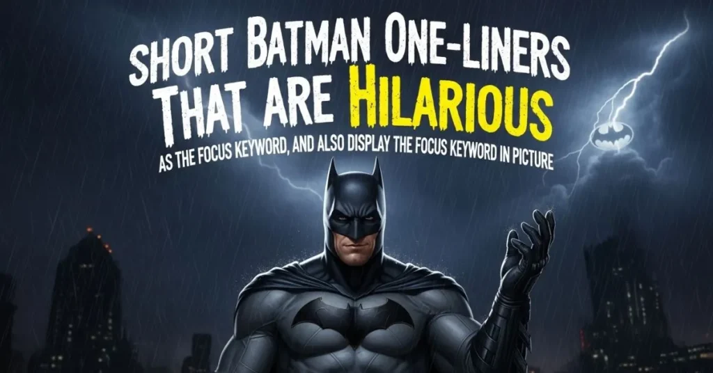 Short Batman One-Liners That Are Hilarious
