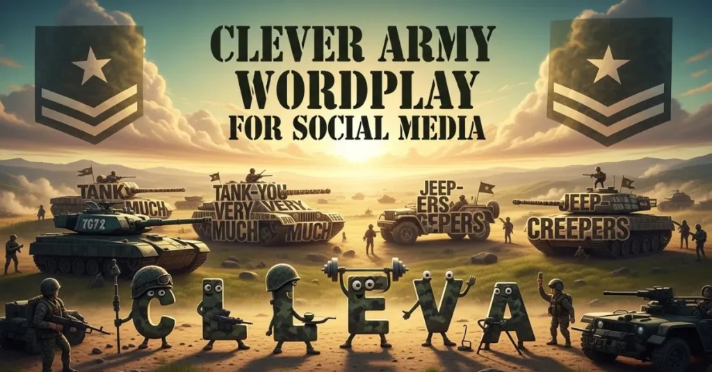Clever Army Wordplay for Social Media