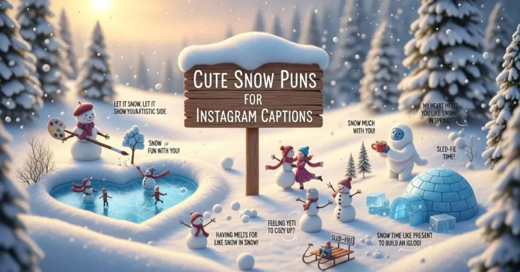 Cute Snow Puns for Instagram Captions