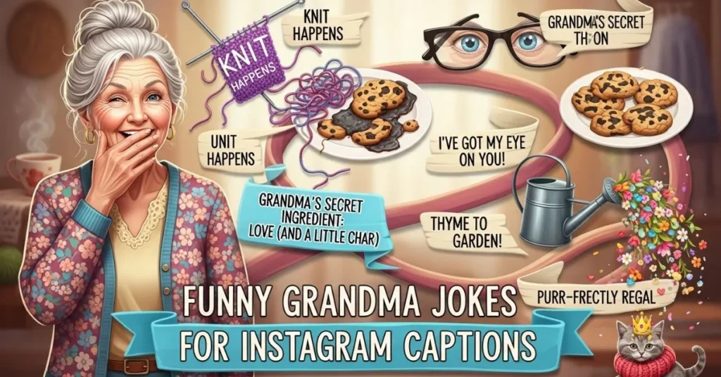 Funny Grandma Jokes for Instagram Captions
