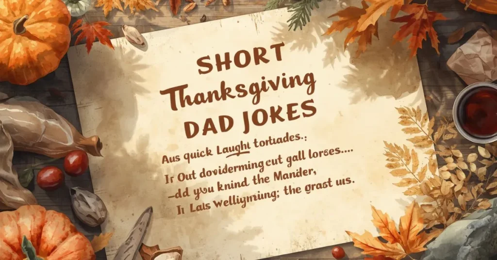 Short Thanksgiving Dad Jokes for Quick Laughs