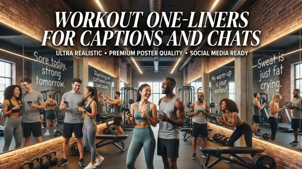 Workout One-Liners for Captions and Chats